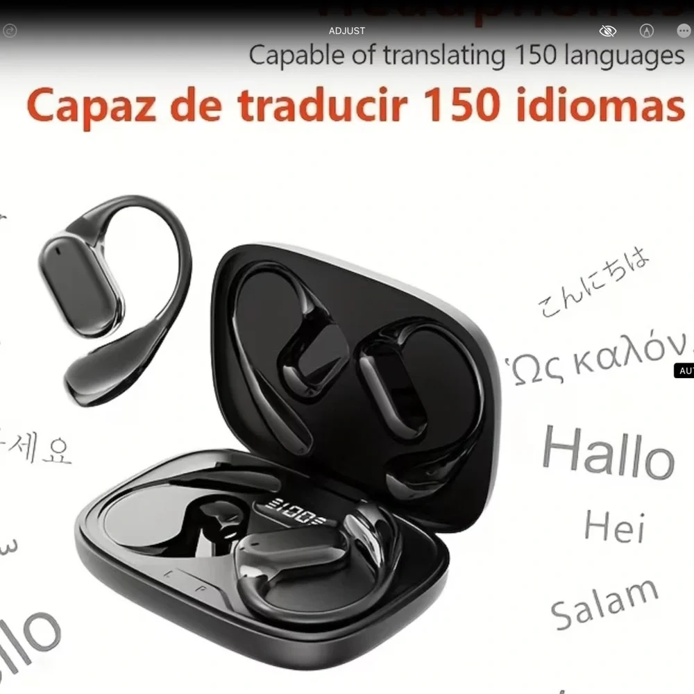 Giveaway Wireless Translation Earbuds with Charging Case - Black